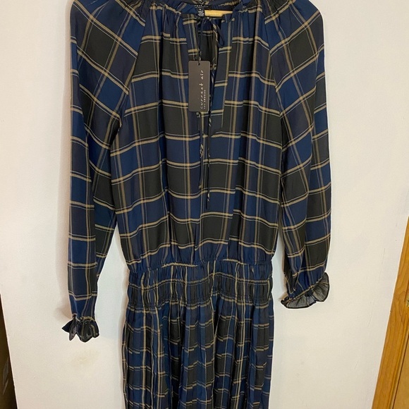 Current Air Los Angeles Prep School Plaid Pleated Long Sleeve Mini Dress - Picture 10 of 10